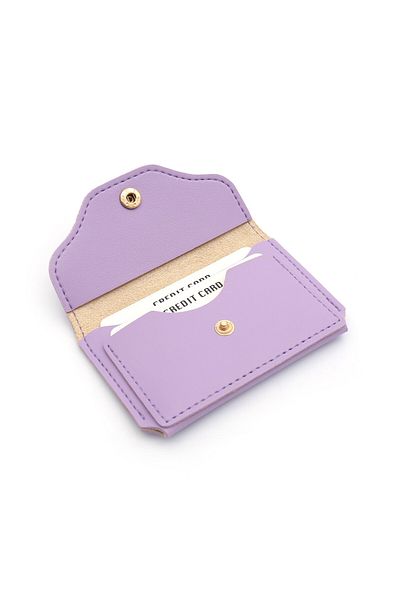 Womancraft Portofel pentru carduri de damă Accesoriu liliac cu compartiment pentru carduri