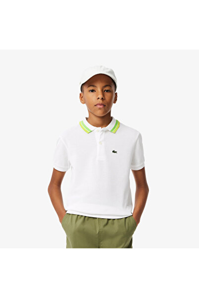Lacoste Erkek Çocuk Kısa Kollu Beyaz Polo