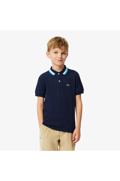 Lacoste Erkek Çocuk Kısa Kollu Lacivert Polo
