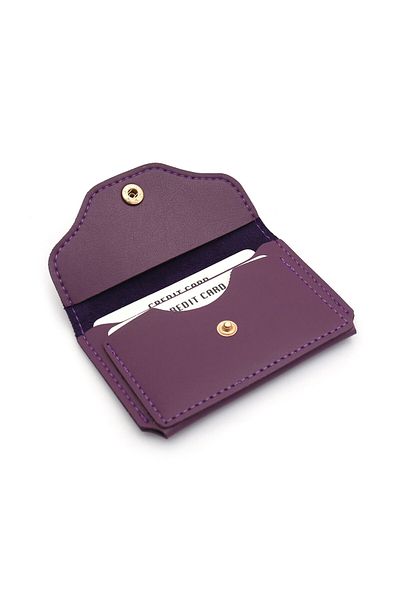 Womancraft Portofel pentru carduri pentru femei Accesoriu violet cu compartiment pentru carduri