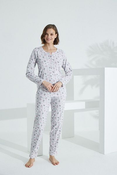 Evia Angelique 100% Cotton Long Sleeve Women's Sleepwear 21506