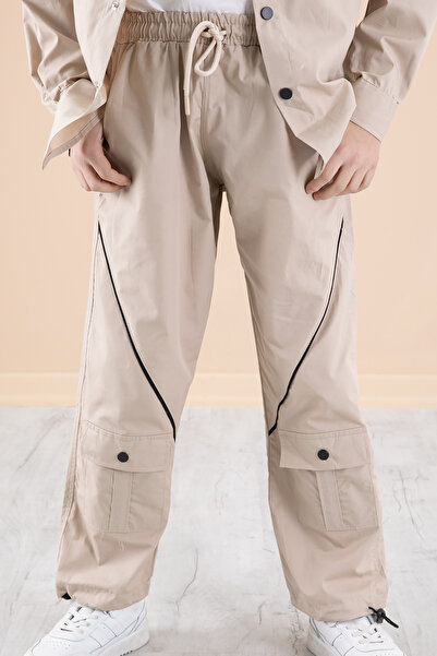 Cansın Mini Beige Boy's 3-Piece Set T-Shirt Shirt Pants 20232