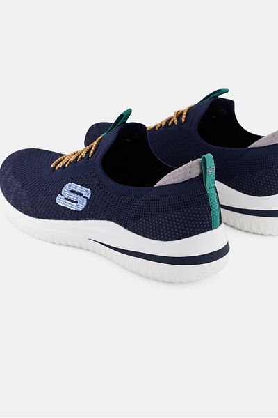SKECHERS Men Slip On Running Shoes, Navy