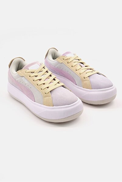 Puma حذاء رياضي نسائي من جلد سويدي مايو الخام برباط، متعدد الألوان