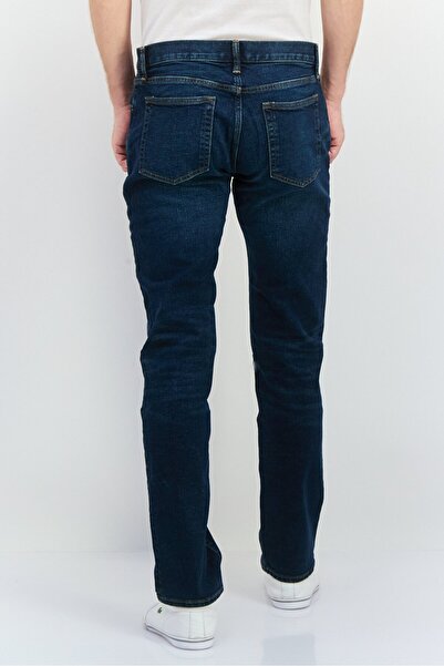 GAP Men Straight Fit Washed Stretchable Denim, Dark Blue