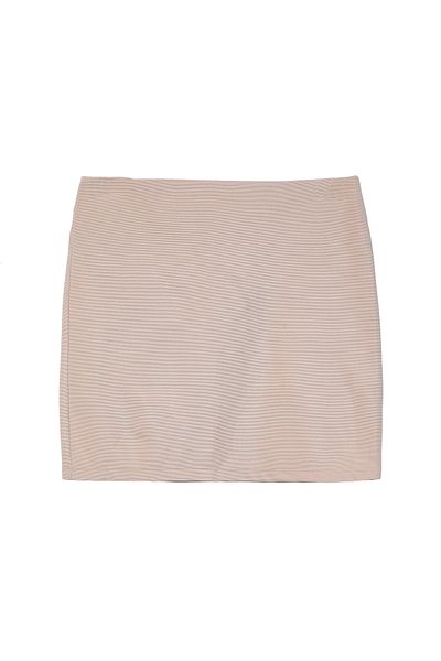 Quzu Knitted Mini Skirt Stone