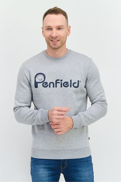 Penfield Men Crew Neck Graphic Printed Long Sleeves Sweatshirt, Grey