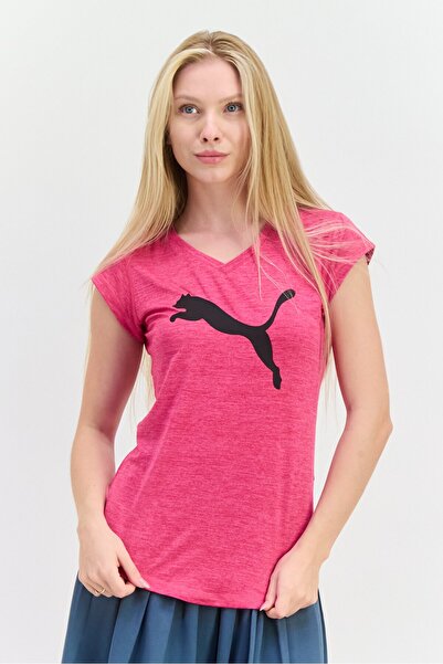 Puma Women Sportswear Fit Short Sleeves Training Top, Pink