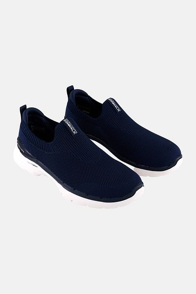 SKECHERS Women Go Walk 6-Vibrant Smile Slip On Walking Shoes, Navy Blue