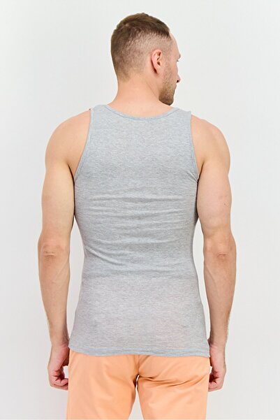 Perry Ellis Men 4 Pieces Scoop Neck Sleeveless Solid Vest, Multicolor