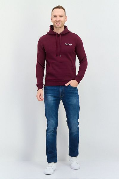 Penfield Men Brand Logo Long Sleeves Hooded Sweatshirt, Maroon