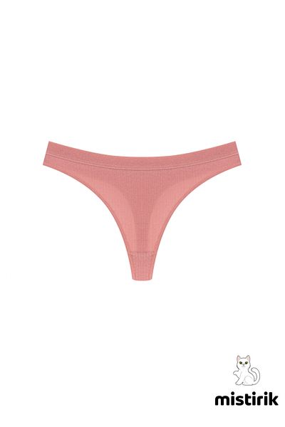MİSTİRİK Paulo Model Ribbed Thong Slip No Marks Slip Roz Pastel Culoare
