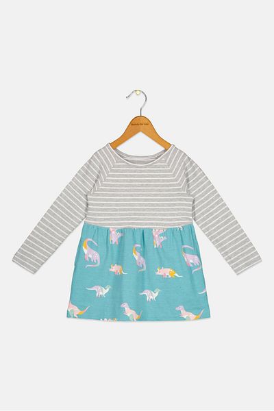 Rumi + Ryder Toddlers Girl Stripe Long Sleeve Dress, Multicolor