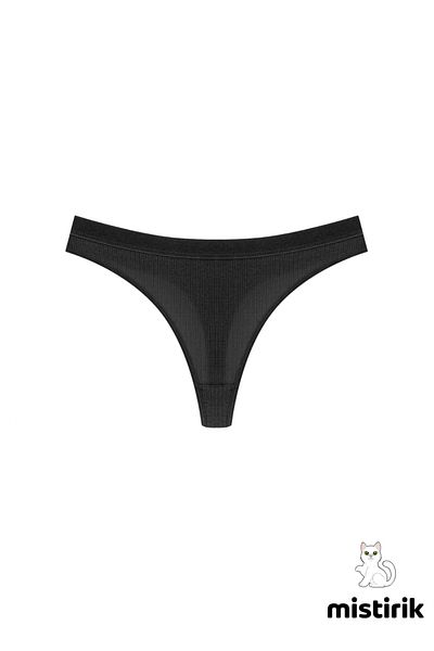 MİSTİRİK Slip tanga cu nervuri negre model Paulo - Chiloți fără urme