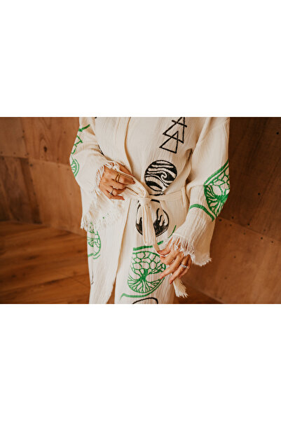 Pamukme COTTON KAFTAN- NATURE GREEN ONE SIZE