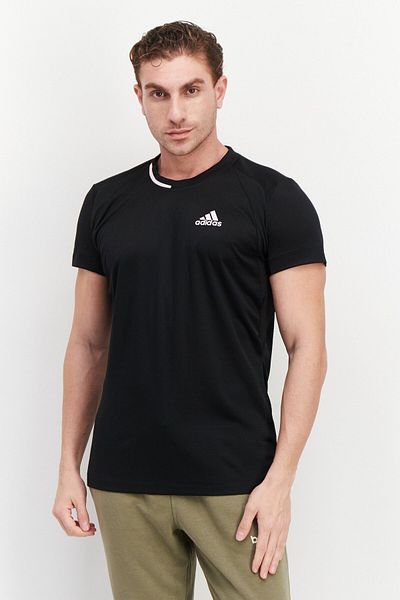 adidas Men Sportswear Fit Short Sleeves Training T-shirt, Black