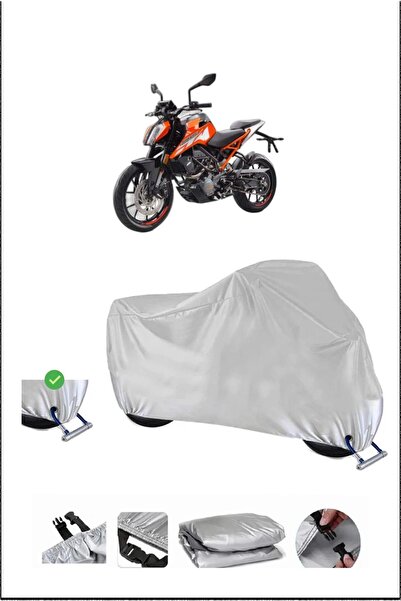 Breen قفل KTM 125DUKE متوافق مع غطاء دراجة نارية متين مقاوم للماء - رمادي