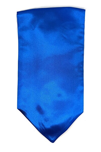 Kravatkolik Blue Plain Ascot Scarf K575