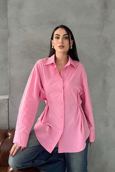Seda Yalçın Atelier Pink Design Button Detail Basic Shirt