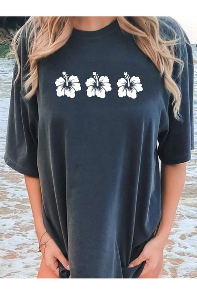 Deocept Γυναικείο μπλουζάκι με στάμπα Oversize Salas Casual