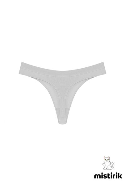 MİSTİRİK Paulo Model Ribbed Thong Slip No Trace εσώρουχα Λευκό χρώμα