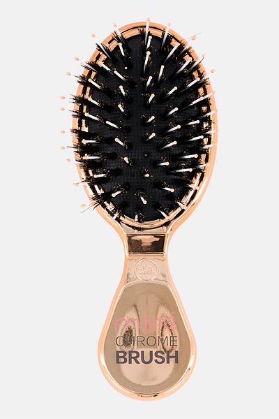 Tiri Premium Chrome Mini Hair Brush, Rose Gold