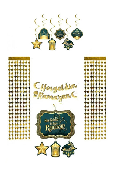Hayaller Dükkanı Yıldız Perdeli Ramazan Süsü Hoşgeldin Ramazan Ev Süsleri -