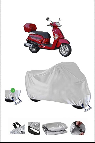Breen قفل Kymco LIKE200I متوافق مع غطاء دراجة نارية مقاوم للماء ومتين - رمادي