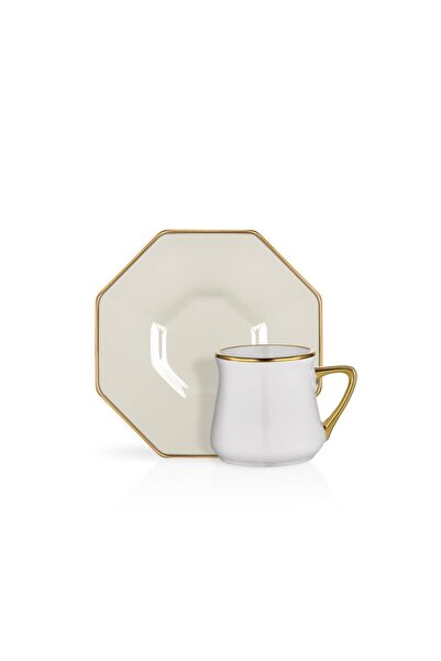 Glore SEKİZGEN KREM TEK KİŞİLİK TÜRK KAHVESİ FİNCANI