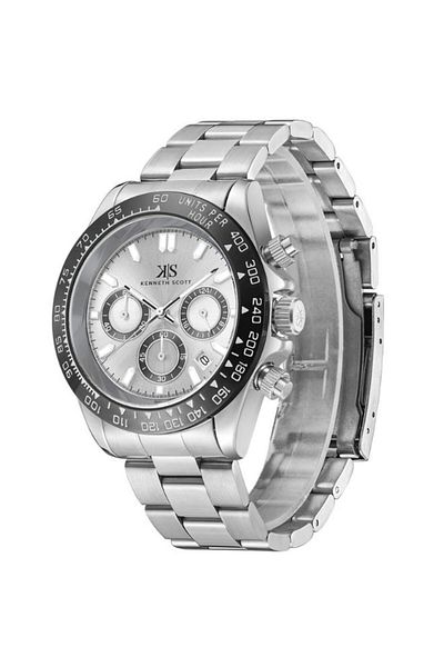 Kenneth Scott Kenneth Scott Men Multi Function White Dial Watch - K23123-SBSWB
