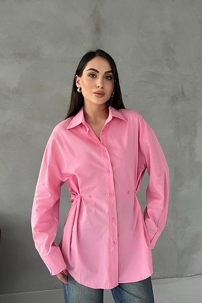 Seda Yalçın Atelier Pink Design Button Detail Basic Shirt