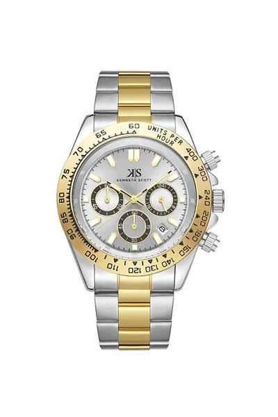 Kenneth Scott Kenneth Scott Men Multi Function White Dial Watch - K23123-TBTW