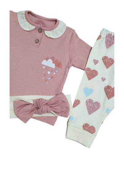 asiltr Baby Girl 6 / 18 Months Heart Cloud Printed Set