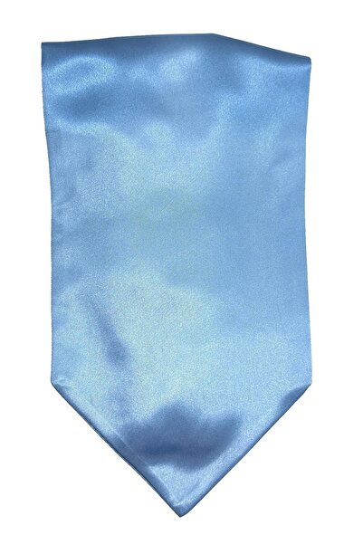 Kravatkolik Light Blue Plain Ascot Scarf K569