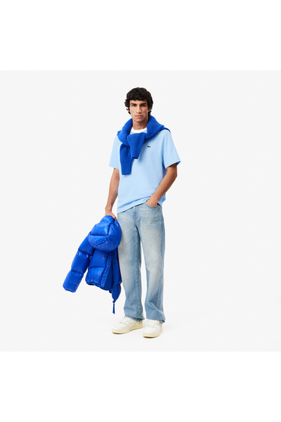 Lacoste Erkek Classic Fit Bisiklet Yaka Mavi T-Shirt