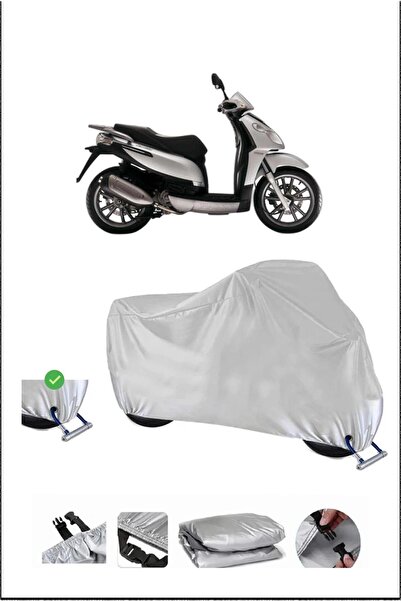 Breen قفل Piaggio CARNABY200 متوافق مع دراجة نارية مقاومة للماء ومتينة - رمادي
