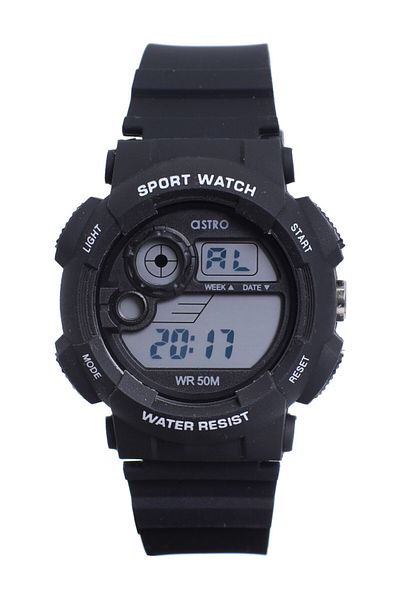 Astro Men's Digital Grey Dial Watch - A21903-PPBB