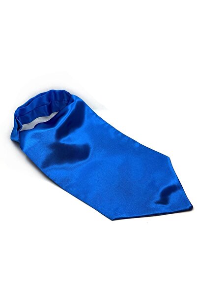 Kravatkolik Blue Plain Ascot Scarf K575