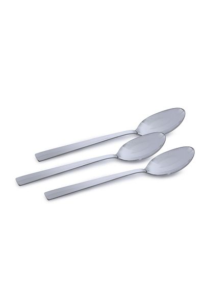 DELCASA DC1470 3 Pcs Stainless Steel Tea Spoon - Plain Pattern Cutlery