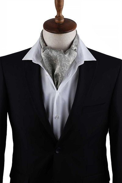 Kravatkolik Men's Beige Scarf - Cream Shawl Pattern K591