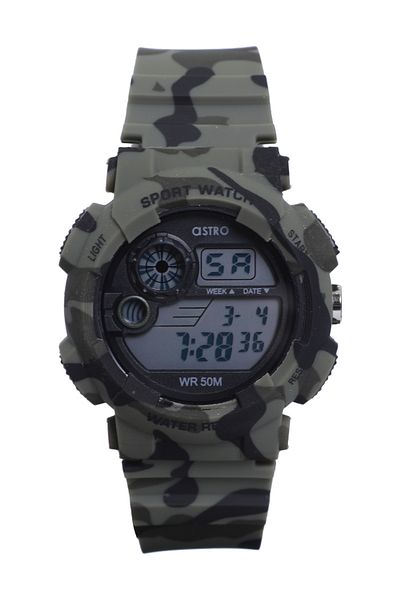 Astro Men's Digital Grey Dial Watch - A21903-PPHB