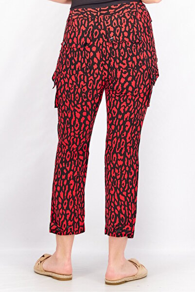 The Kooples Women Regular Fit Allover Palazzo Pants, Red
