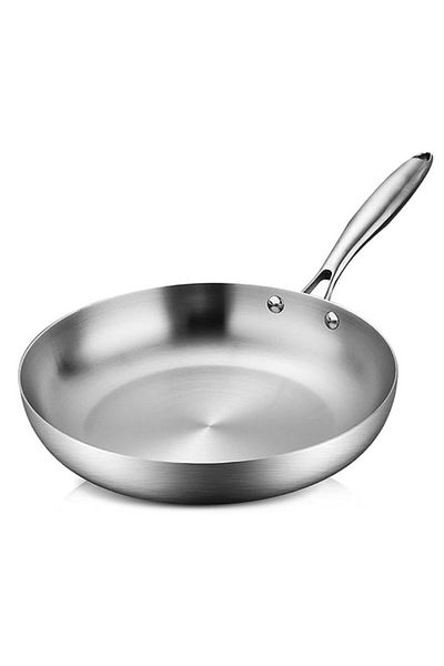 mastergold a Healthy Stainless Steel Frypan Rust Resistant With 3 Layers , Suitable For all Types Of Oven 30CM