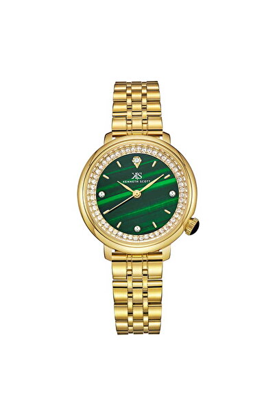 Kenneth Scott ساعة نسائية أنالوج بمينا خضراء - K23518-GBGH