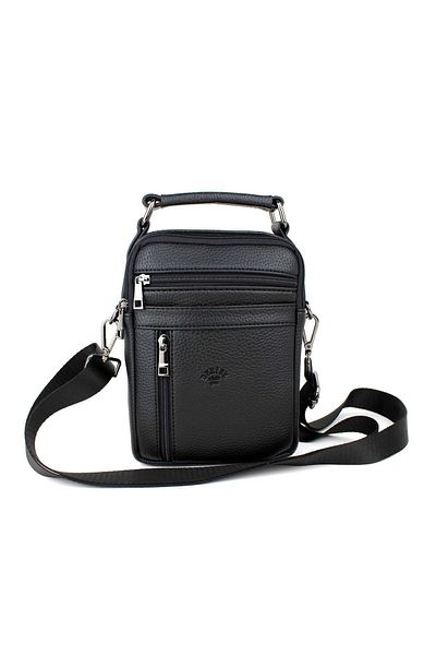 deri,se club Men's Black Shoulder Strap - Multi-Compartment Hand and Shoulder Bag