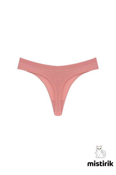 MİSTİRİK Paulo Model Ribbed Thong Slip No Marks Slip Roz Pastel Culoare