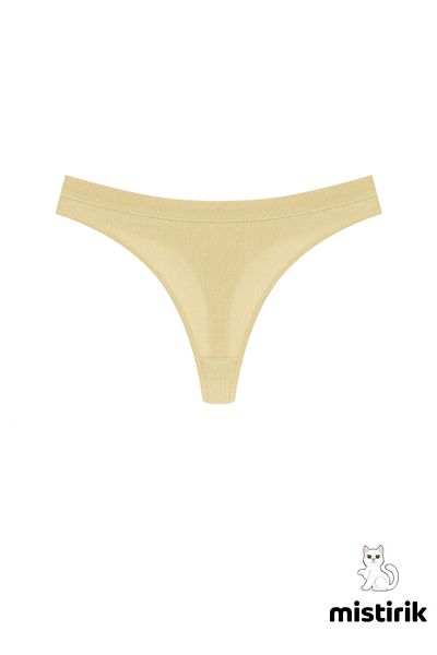 MİSTİRİK Paulo Model Ribbed Thong Slip No Trace Belli Εσωρούχων Χρώμα δέρματος