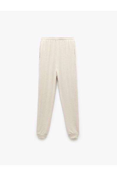 Koton Άνετη εφαρμογή με τσέπες με μαλακή υφή Jogger πιτζάμα κάτω
