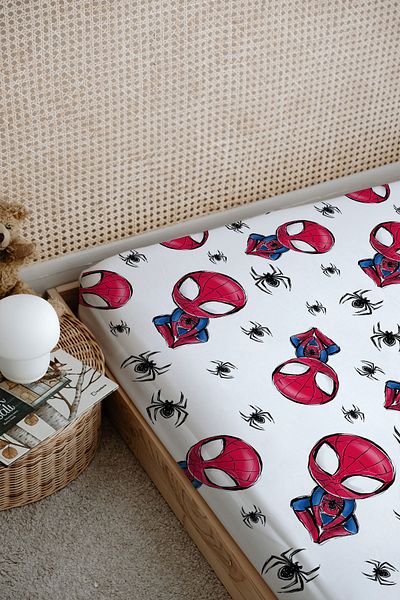 Tuğba Kuğu Spiderman Printed Flat Sheet - for Baby Series