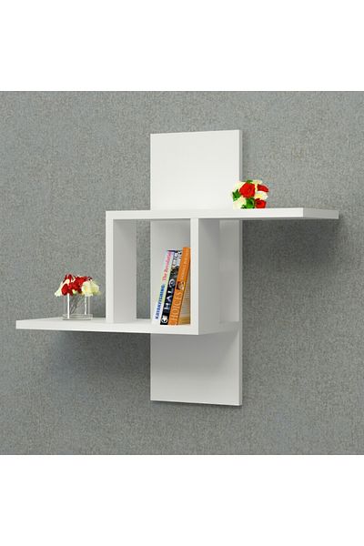 HOMS Raft perete Berlin Homs, 68 x 60 x 19.6 cm, alb